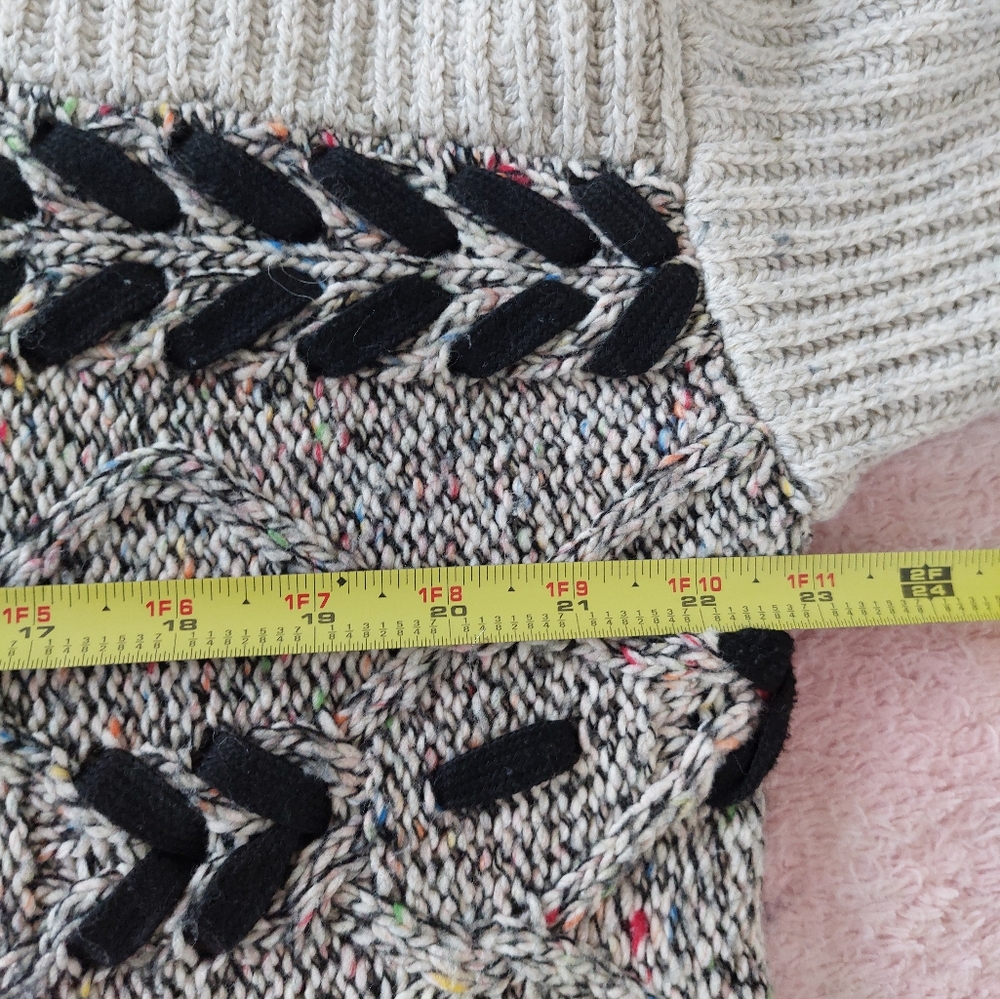 Rails Raini Heather Cable Knit Sweater Size Large - Picture 7 of 11